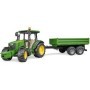 Bruder tractor John Deere 5115M cu remorca basculabila